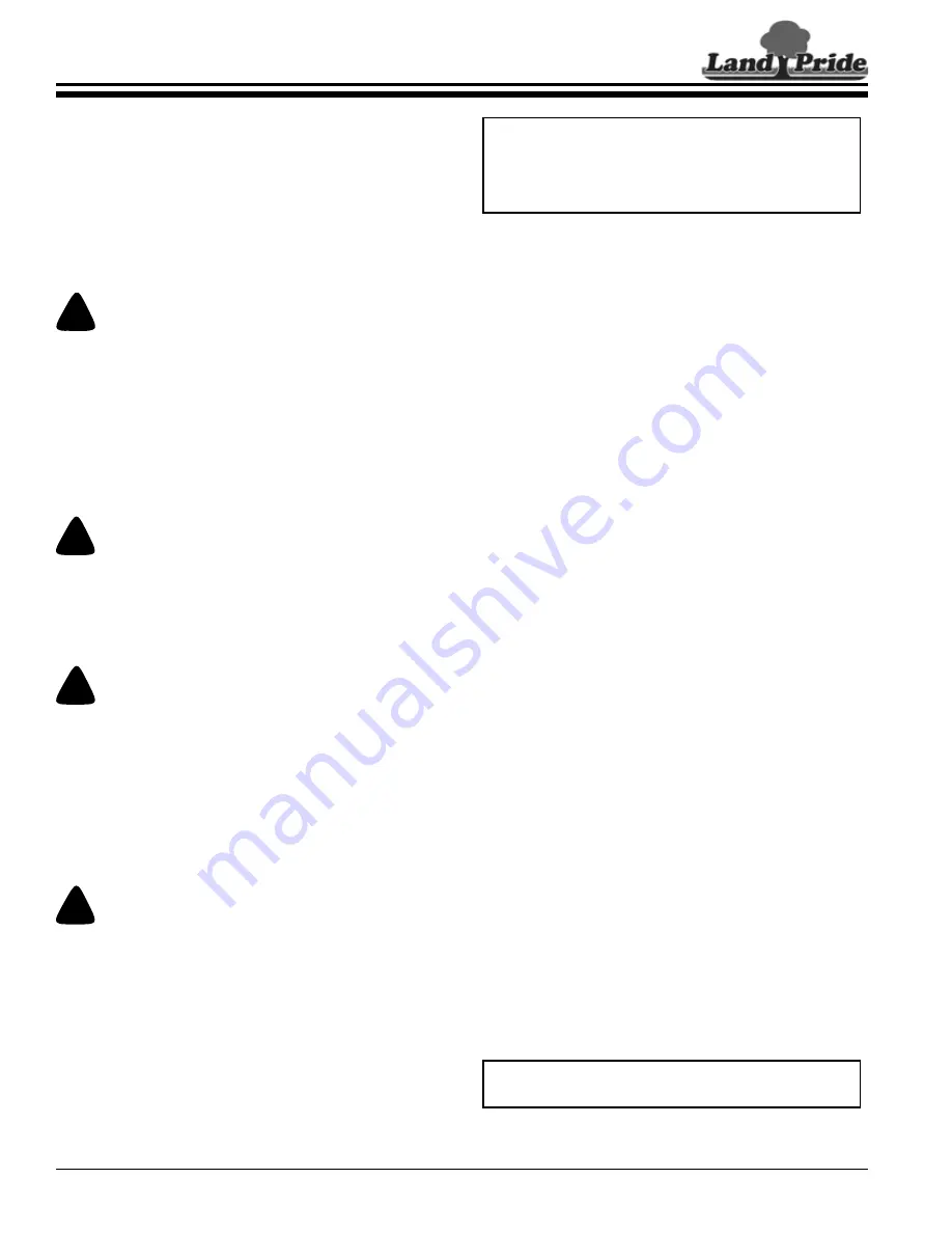 Land Pride RCF2060 Operator'S Manual Download Page 24