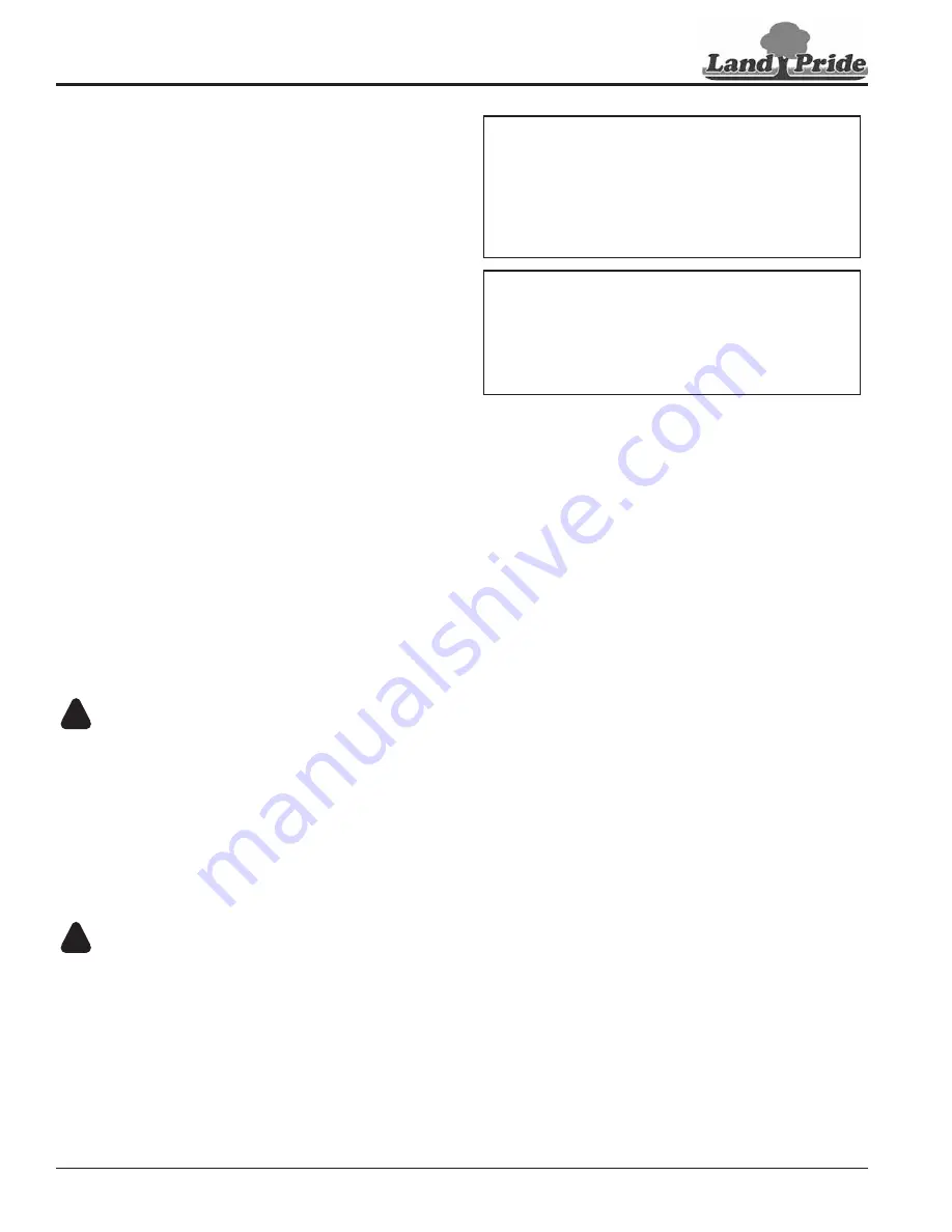 Land Pride RCF3684 Operator'S Manual Download Page 38