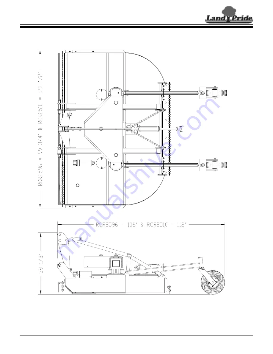 Land Pride RCRM2510 Series Specifications & Capacities Download Page 2