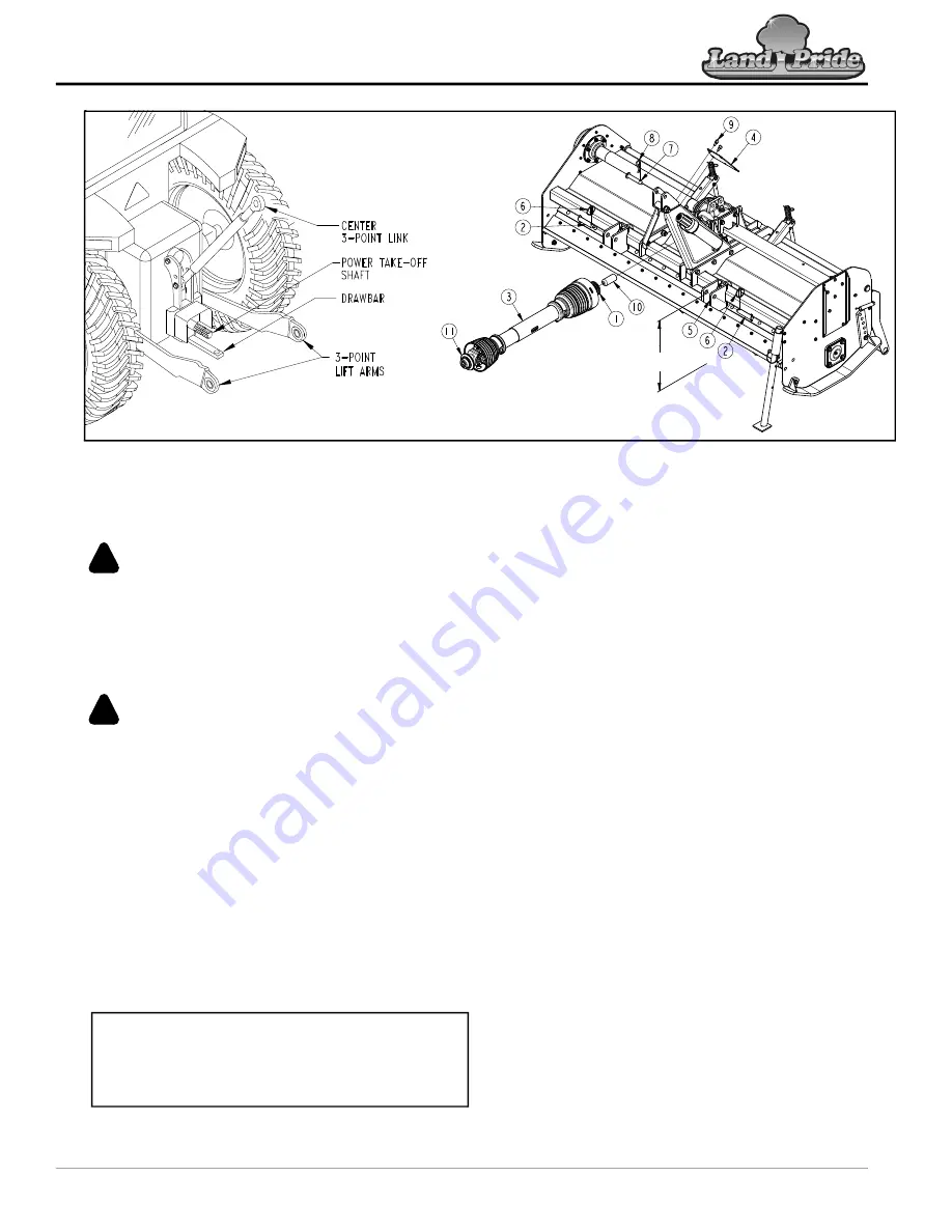 Land Pride RTR2570 Operator'S Manual Download Page 18