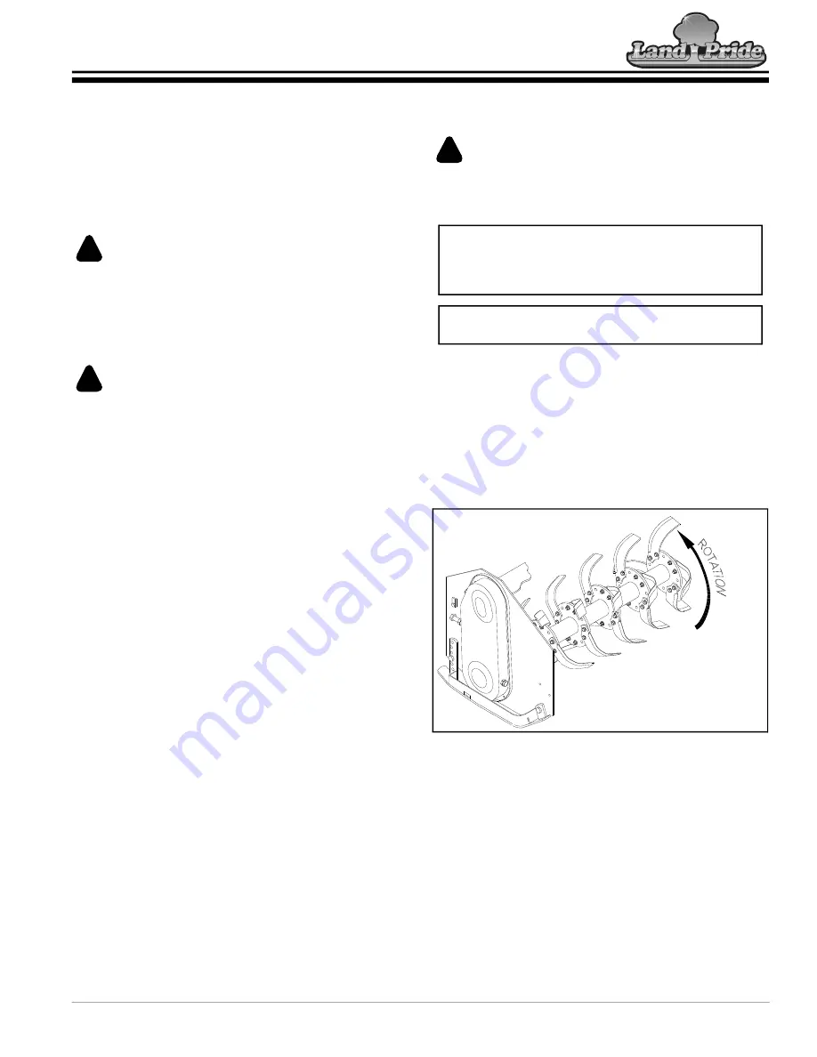 Land Pride RTR2570 Operator'S Manual Download Page 27