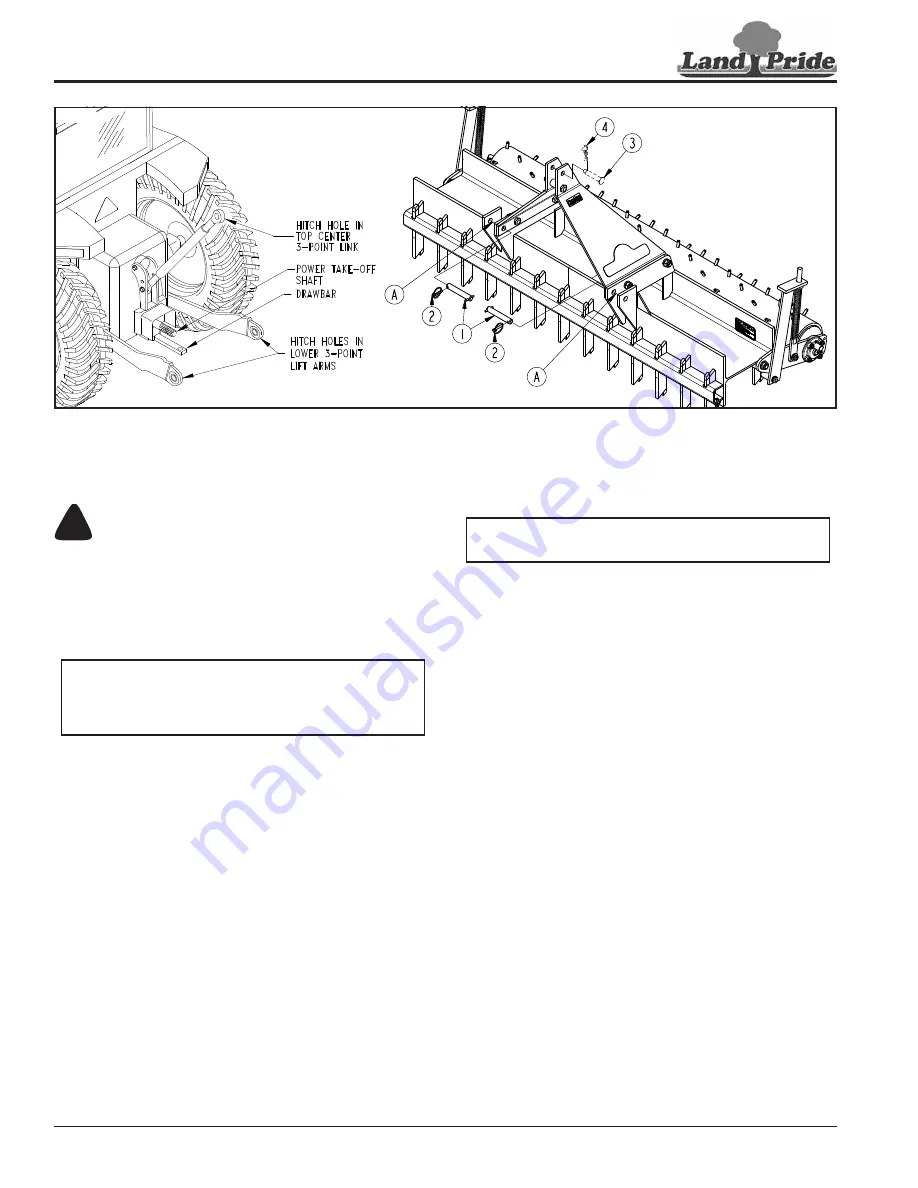 Land Pride Soil Pulverizer SP20 Series Operator'S Manual Download Page 12