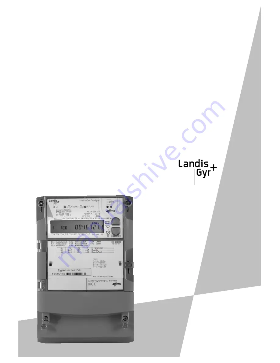 Landis+Gyr ZMQ202 User Manual Download Page 1