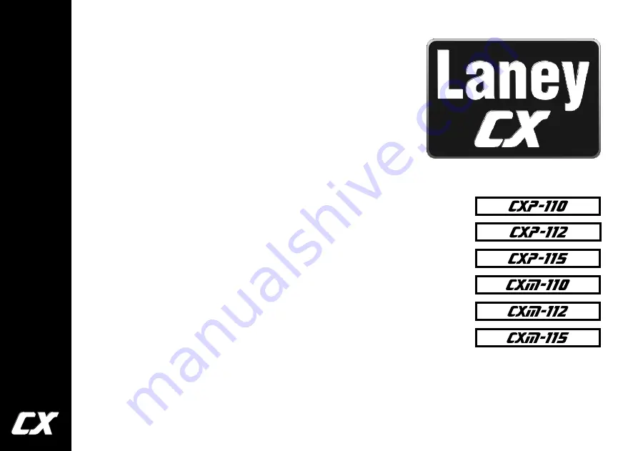 Laney CXM-110 Operating Instructions Manual Download Page 1