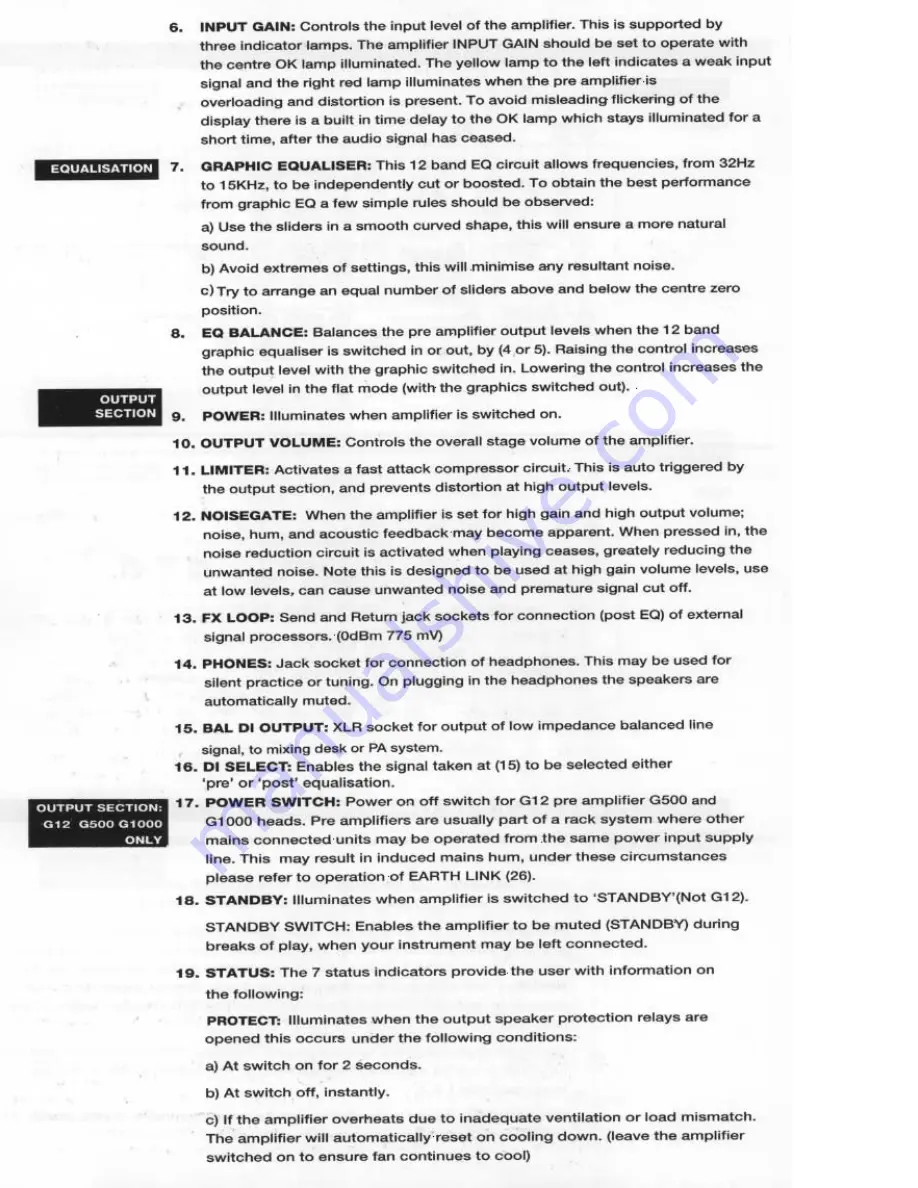 Laney G12015 User Manual Download Page 8