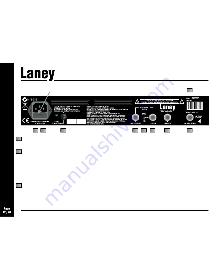 Laney LC15-110 Скачать руководство пользователя страница 12