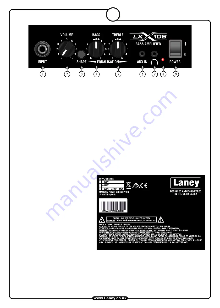 Laney LX10B Скачать руководство пользователя страница 11