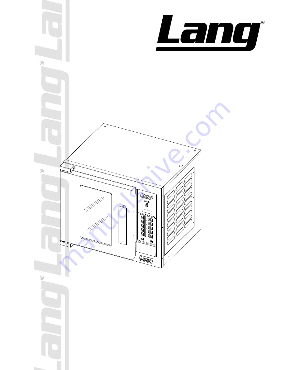 Lang ECOH-PP Installation And Operation Instructions Manual Download Page 1