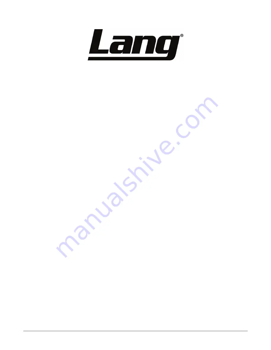 Lang EHS-AP Installation Operation & Maintenance Download Page 1