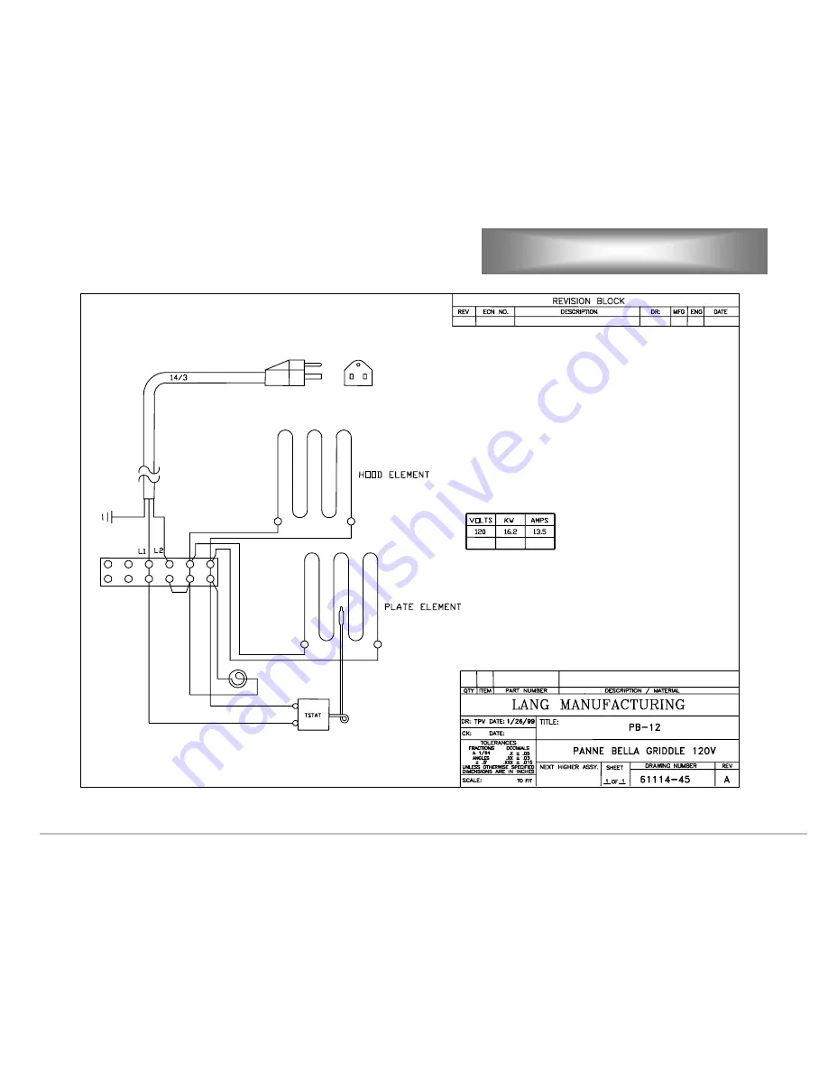 Lang PANE BELLA PB-24-6 Installation & Operation Manual Download Page 35