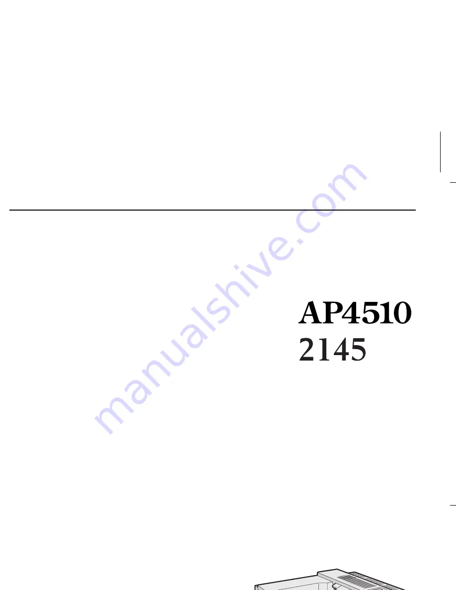 Lanier AP4510 Setup Manual Download Page 1