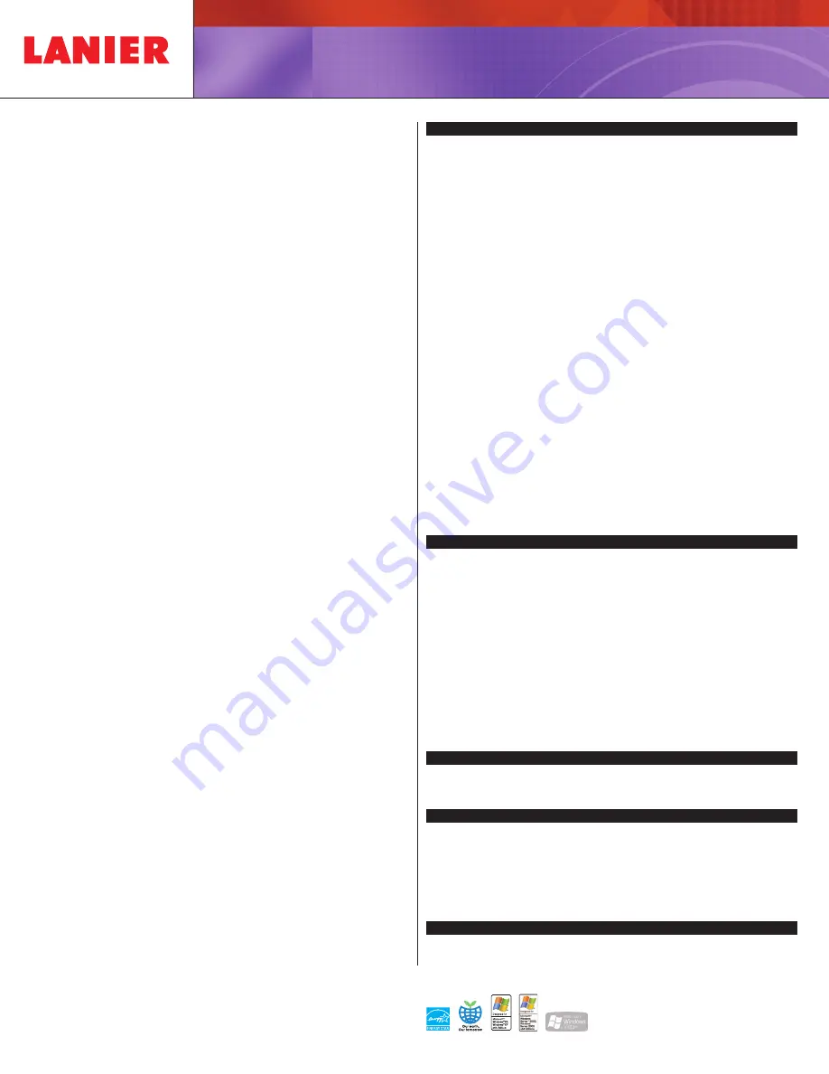Lanier SP 3400N Скачать руководство пользователя страница 2