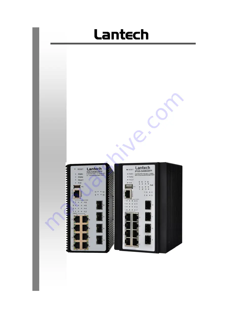 Lantech IGS-5408GSFP User Manual Download Page 1