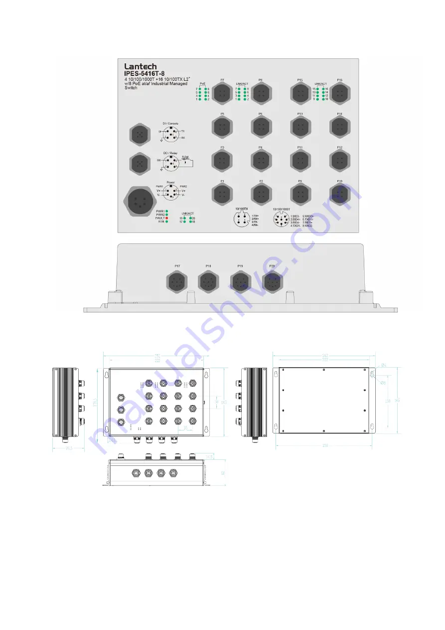 Lantech IPES/IES-5416T Series User Manual Download Page 8