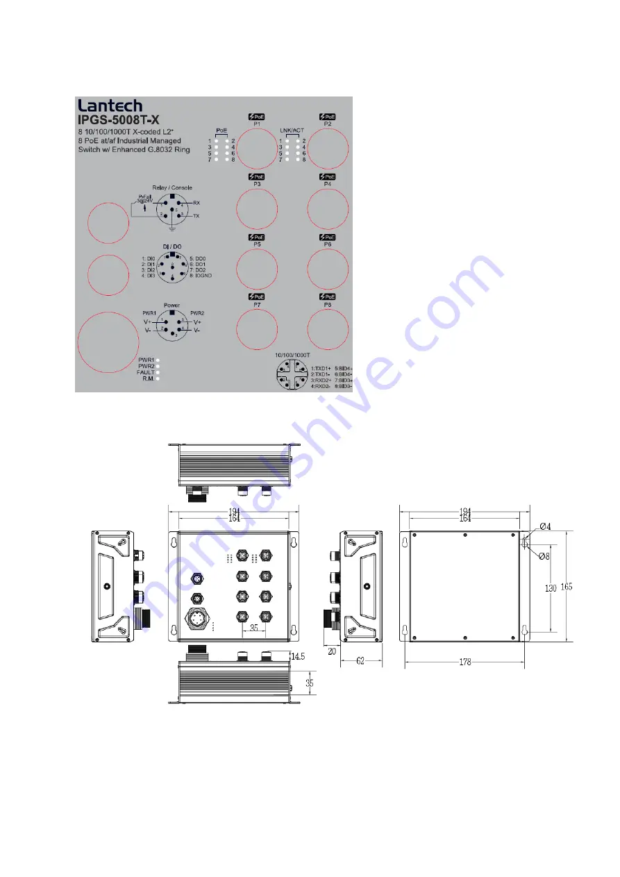 Lantech IPGS-5008T Series User Manual Download Page 12