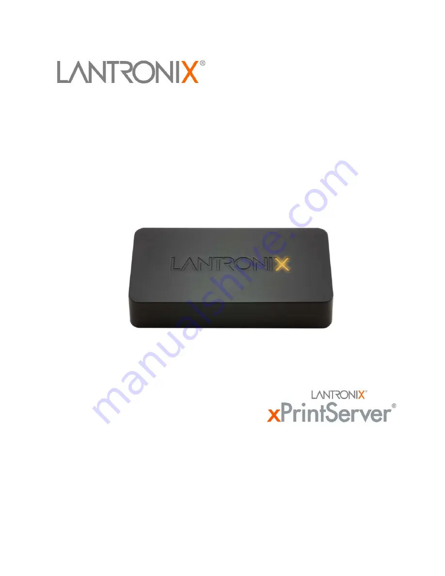 Lantronix xPrintServer Скачать руководство пользователя страница 1