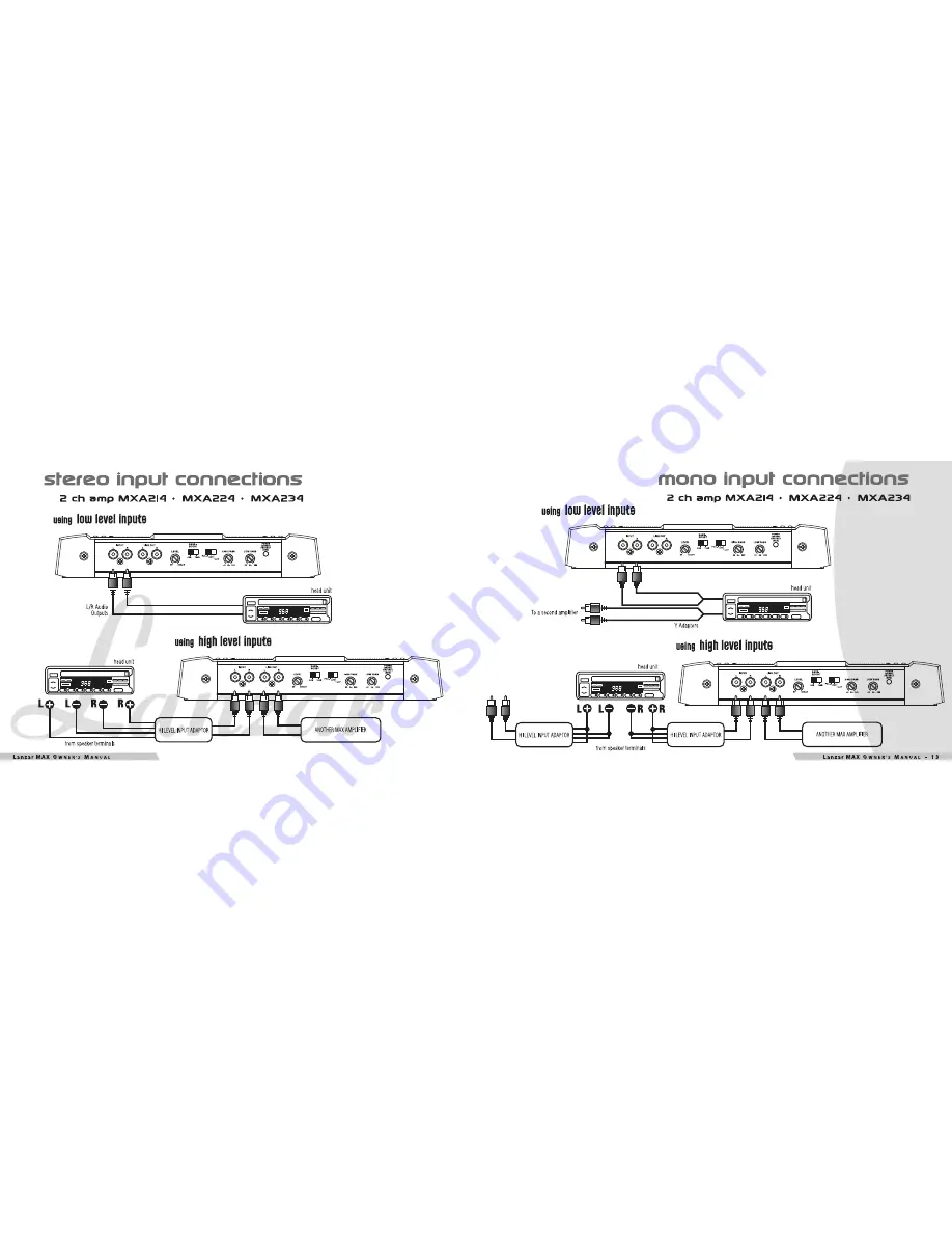 Lanzar LANZAR MAX MXA214 Owner'S Manual Download Page 8