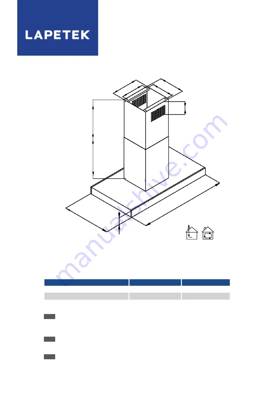 Lapetek JONA SLIM-V 90 Installation And User Manual Download Page 1