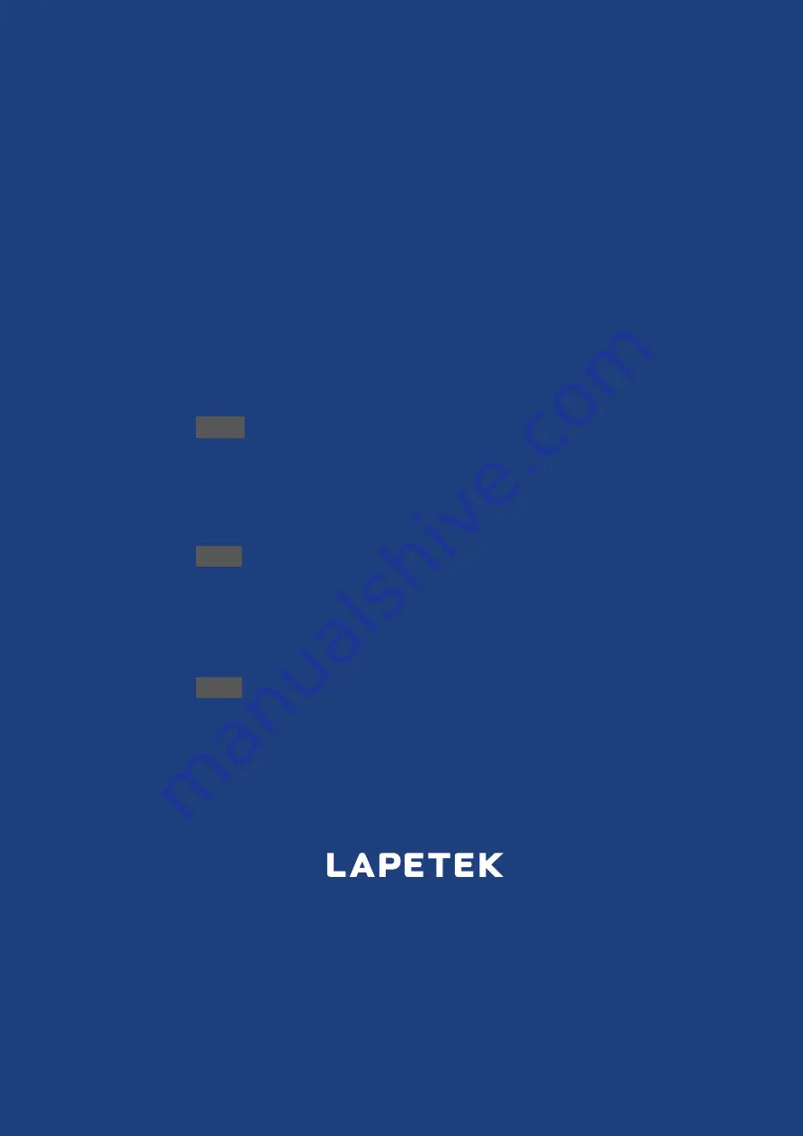 Lapetek LUNA-X Service, Installation And Care Manual Download Page 12