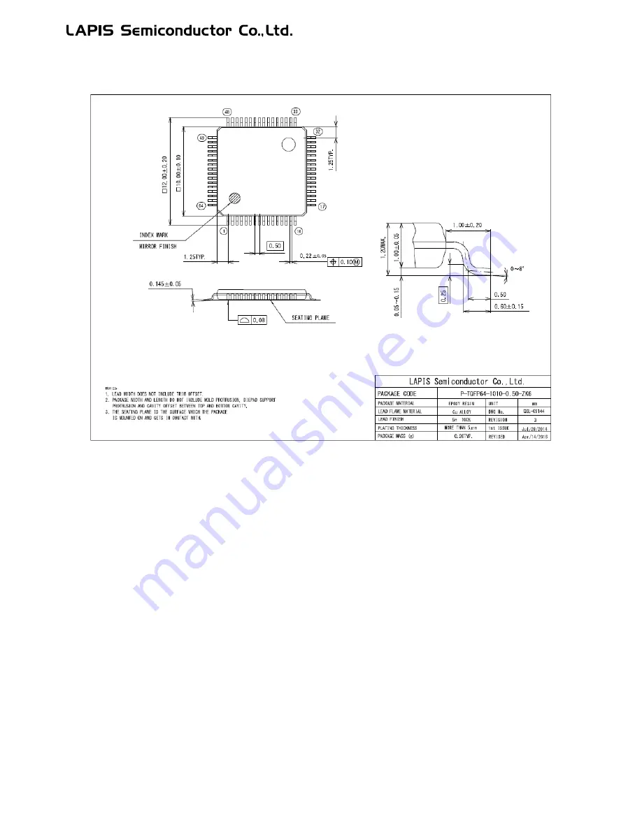 LAPIS Semiconductor ML62Q1000 Series Скачать руководство пользователя страница 847