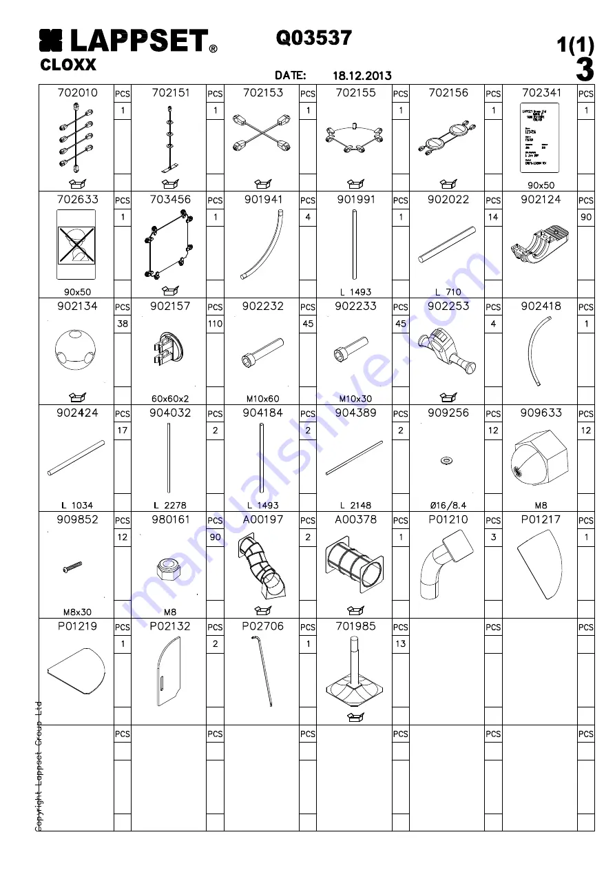 LAPPSET CLOXX Q03537 Installation Instructions Manual Download Page 7