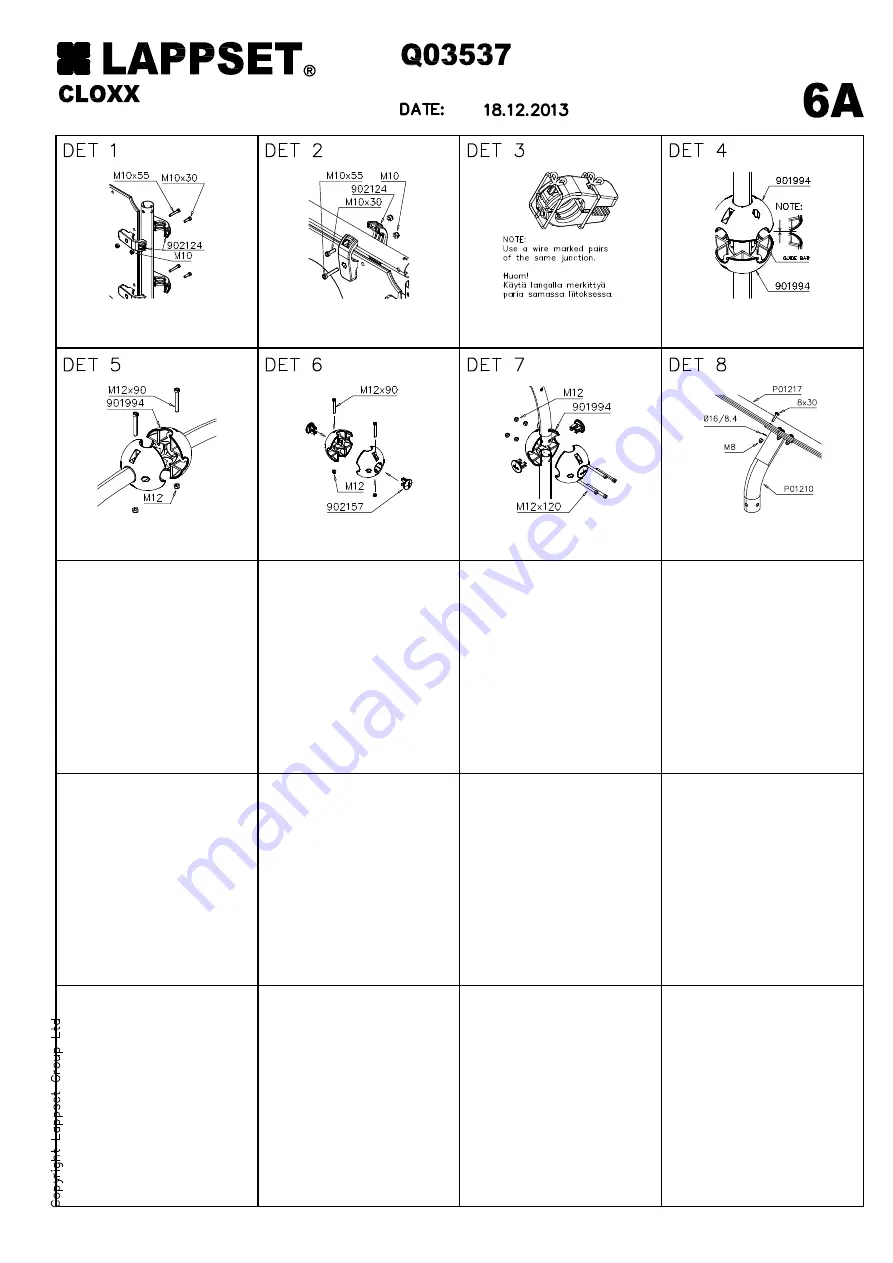 LAPPSET CLOXX Q03537 Скачать руководство пользователя страница 13