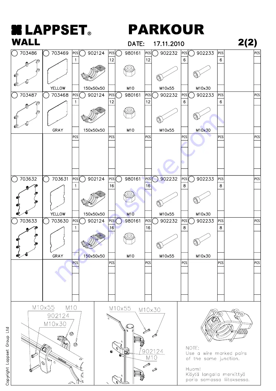 LAPPSET CLOXX Q03537 Скачать руководство пользователя страница 25