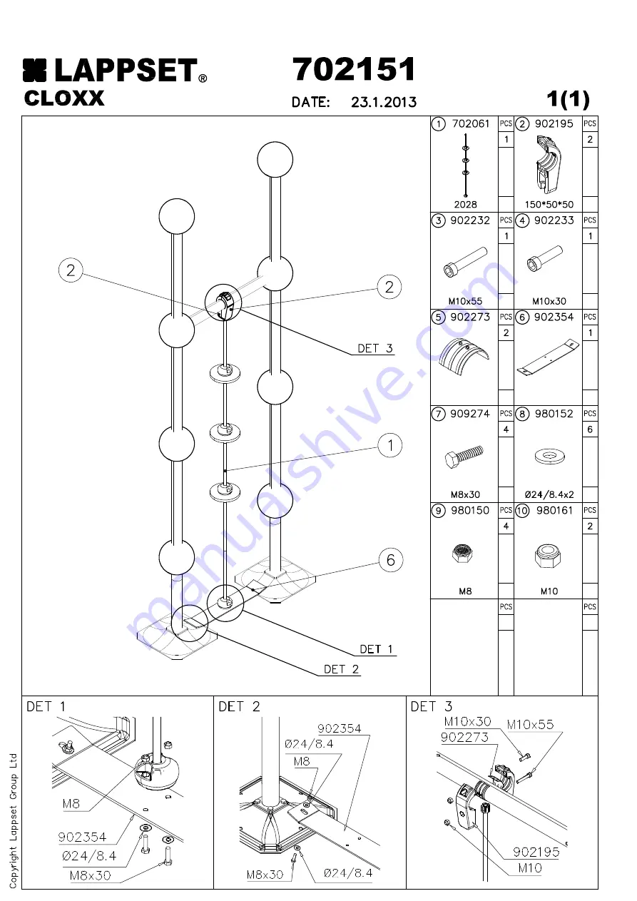 LAPPSET CLOXX Q05040 Скачать руководство пользователя страница 38