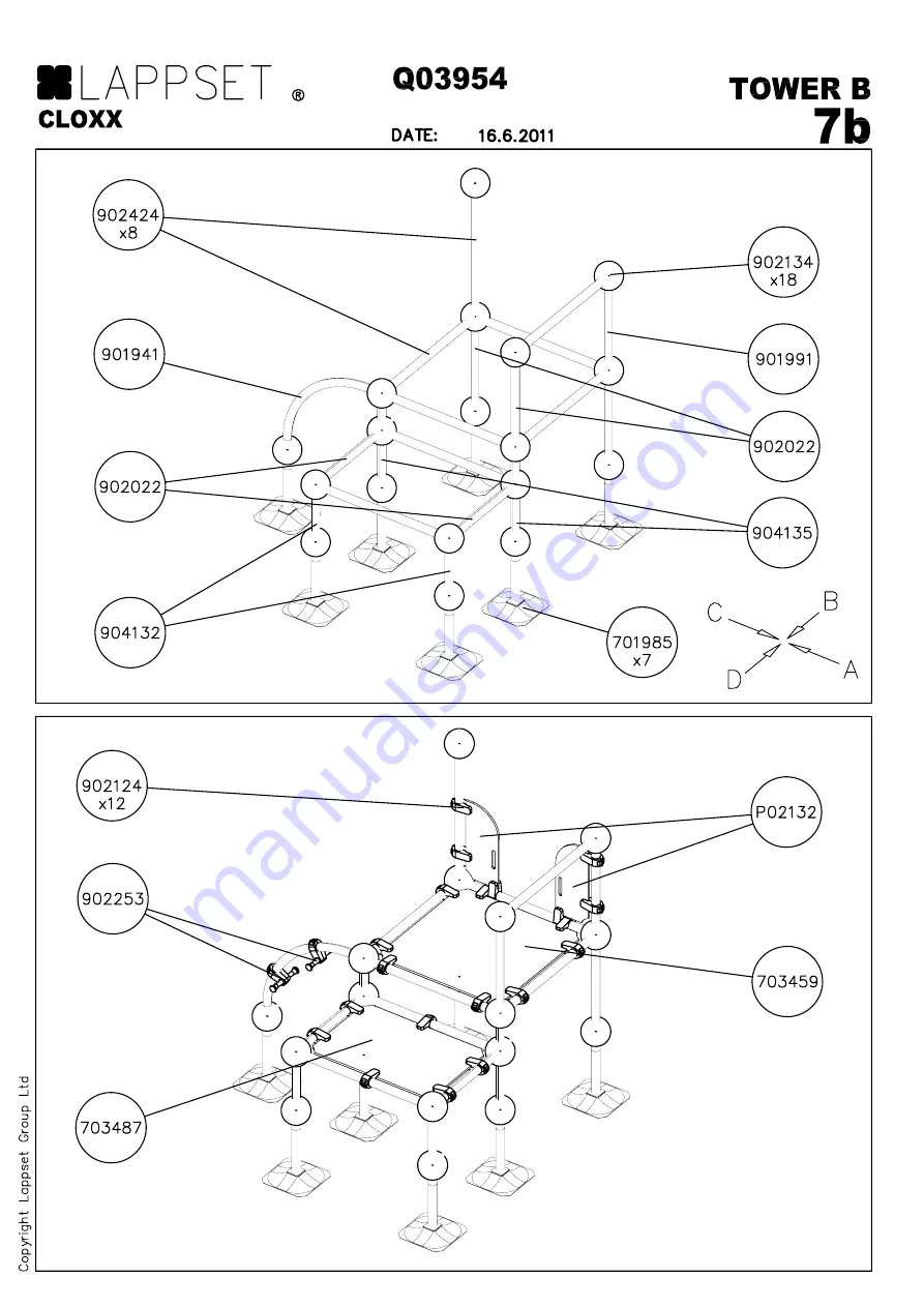 LAPPSET CLOXX Installation Instructions Manual Download Page 11