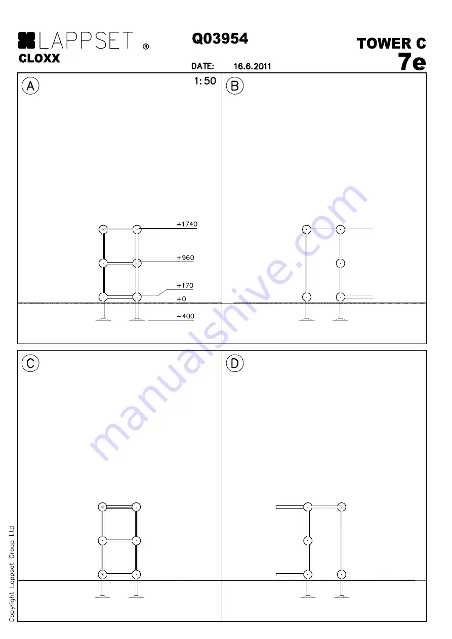 LAPPSET CLOXX Installation Instructions Manual Download Page 14