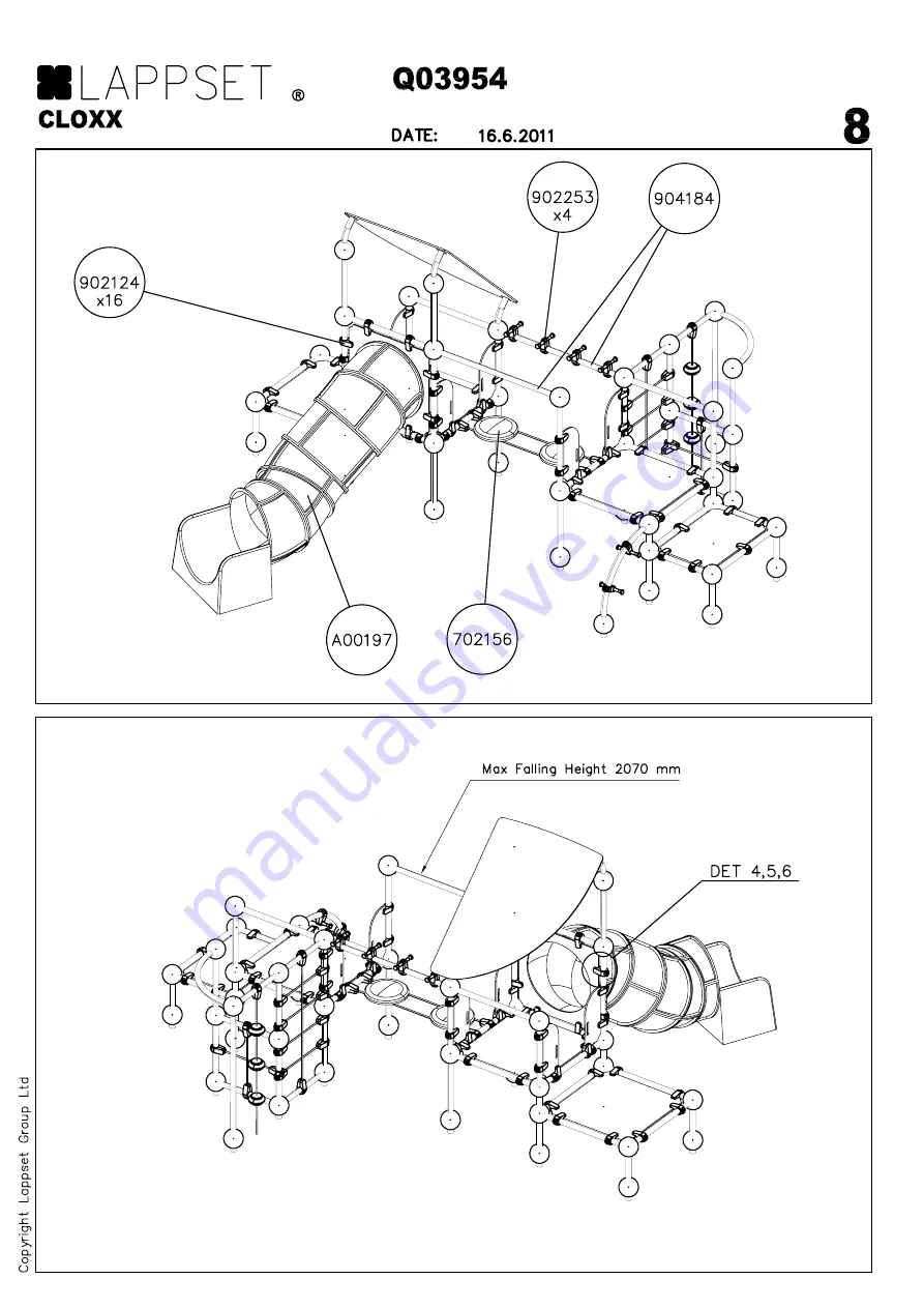 LAPPSET CLOXX Installation Instructions Manual Download Page 15