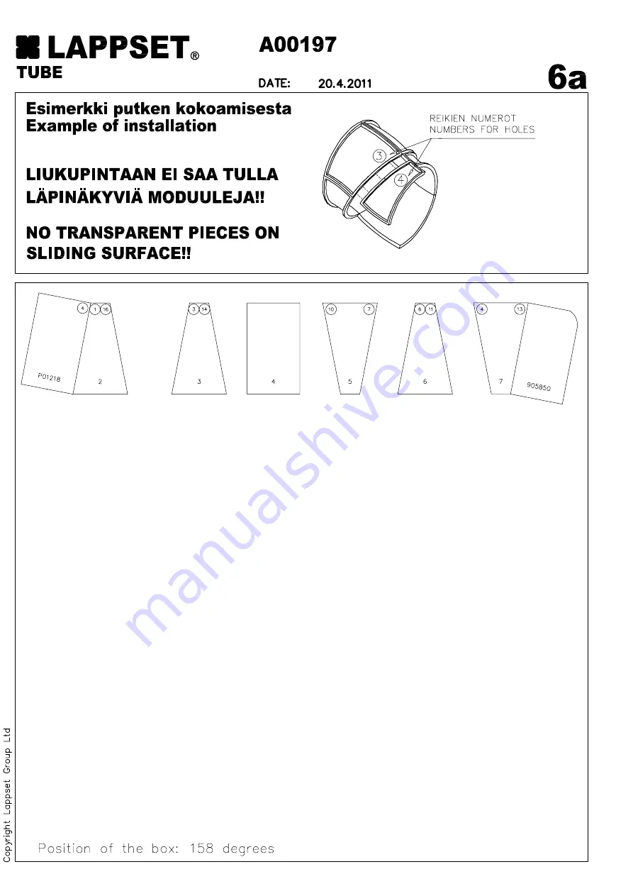 LAPPSET CLOXX Installation Instructions Manual Download Page 32