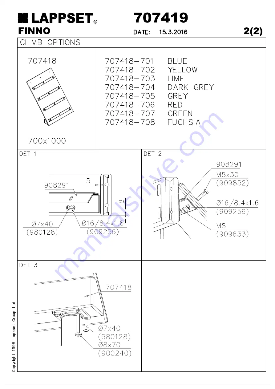 LAPPSET FINNO Q12189 Скачать руководство пользователя страница 2