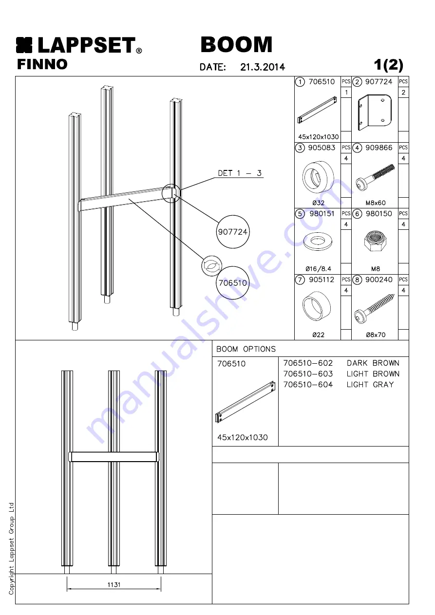 LAPPSET FINNO Q12189 Installation Instructions Manual Download Page 33