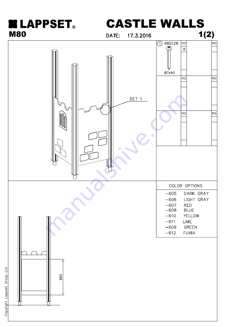 LAPPSET FINNO Q12189 Installation Instructions Manual Download Page 56