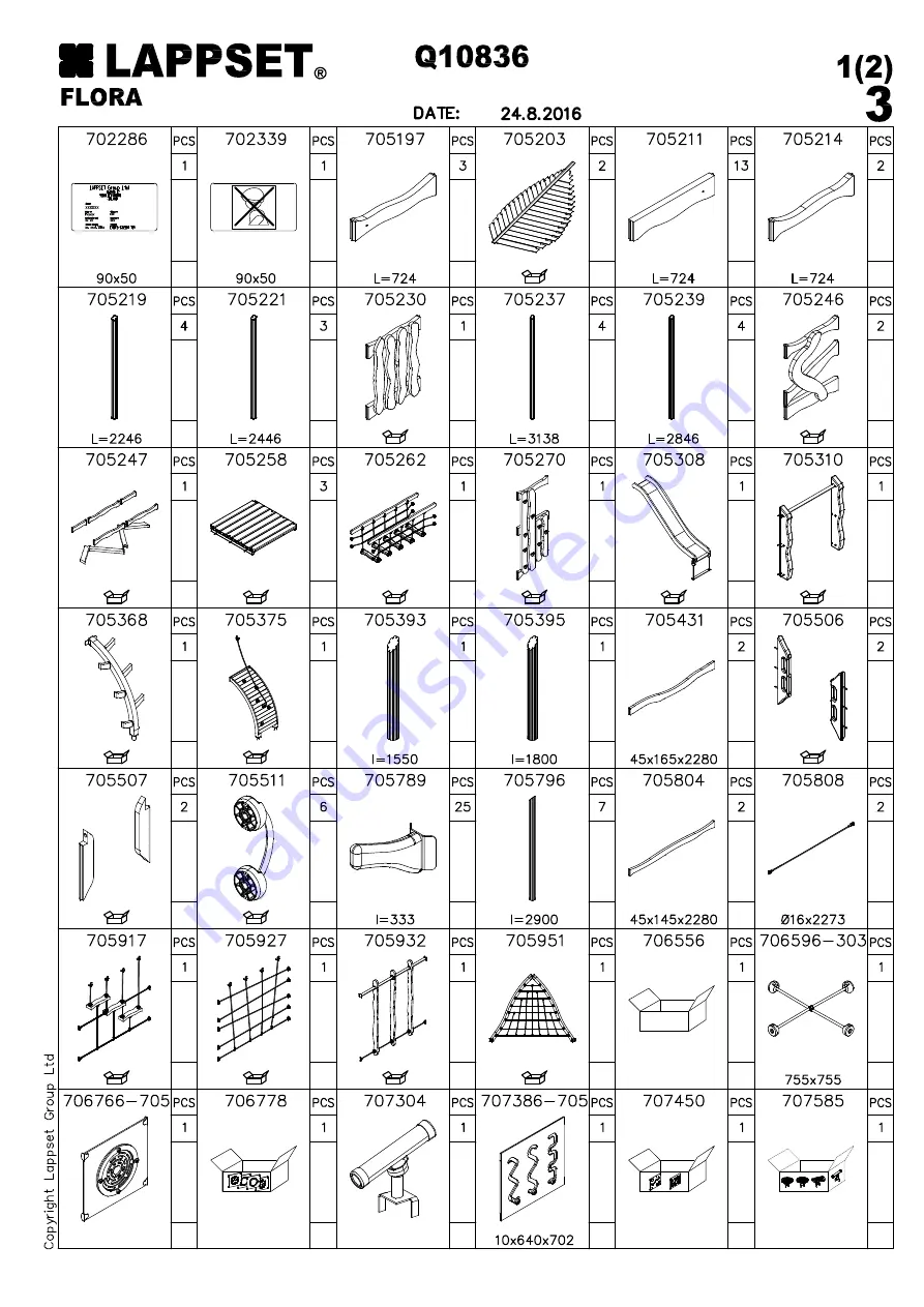 LAPPSET Q10836 Installation Instructions Manual Download Page 7