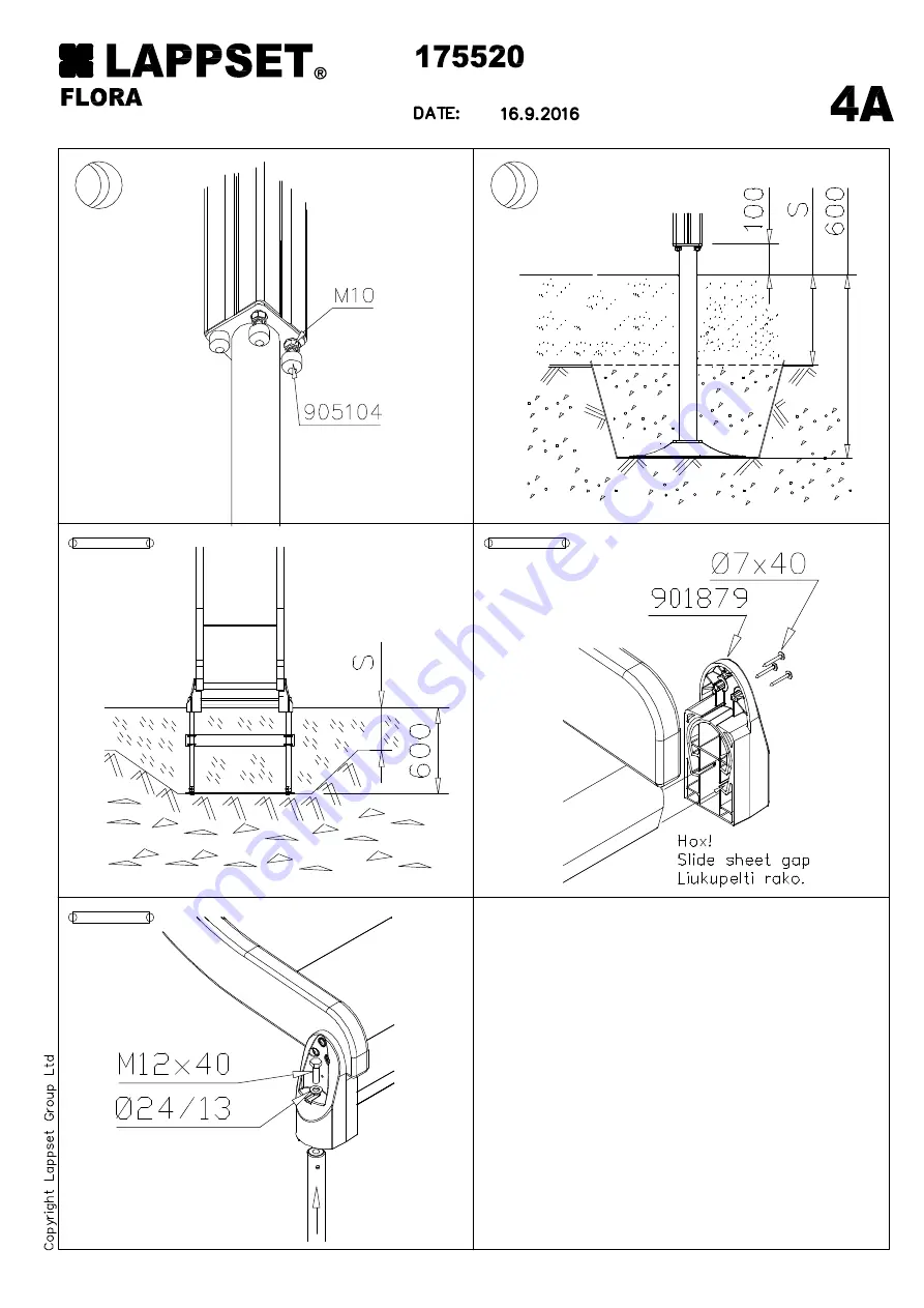 LAPPSET Q10836 Installation Instructions Manual Download Page 18