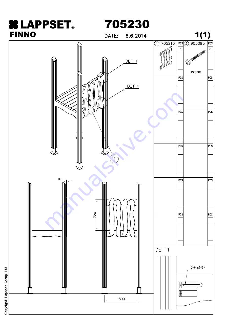 LAPPSET Q10836 Installation Instructions Manual Download Page 85