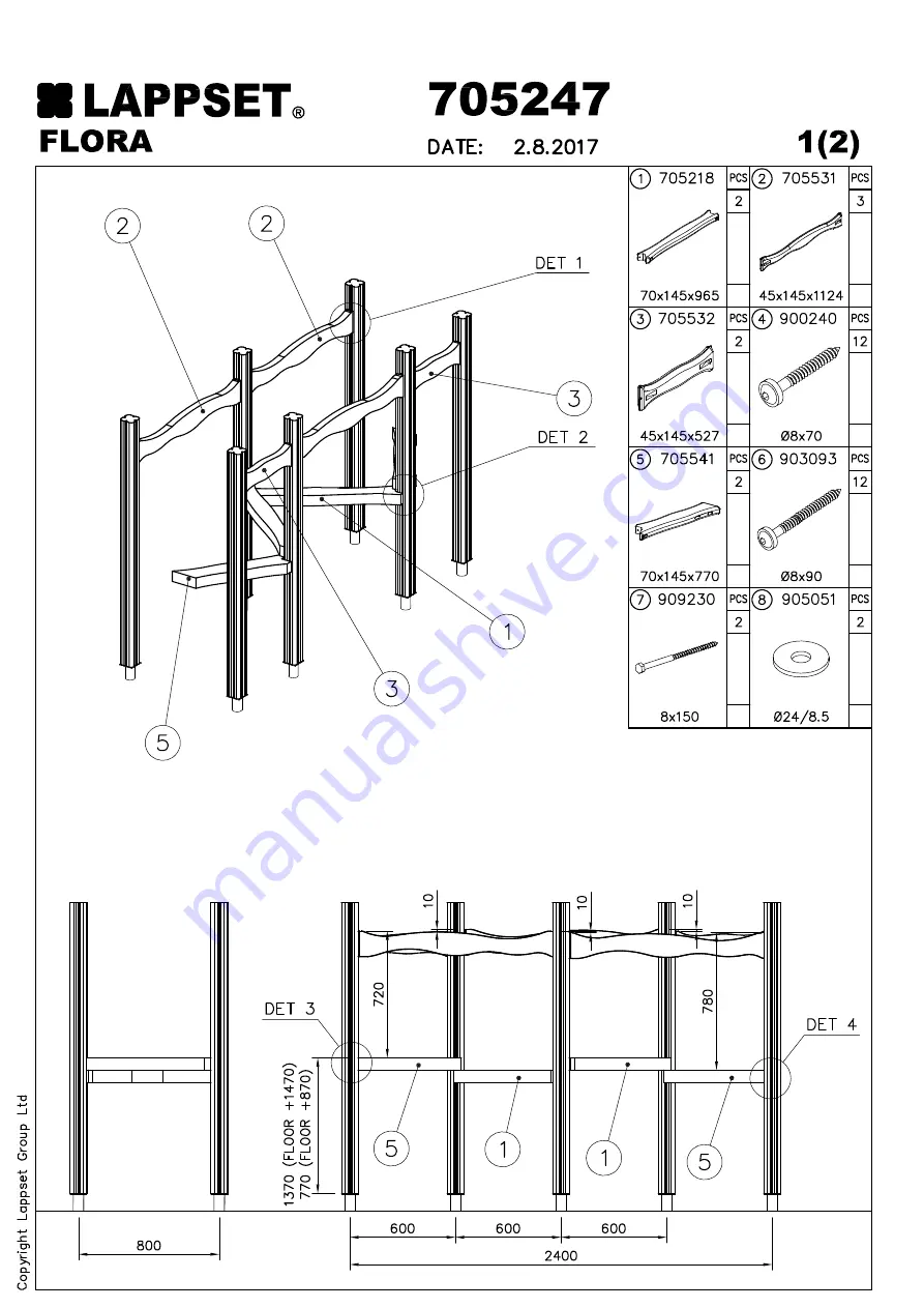 LAPPSET Q10836 Installation Instructions Manual Download Page 87