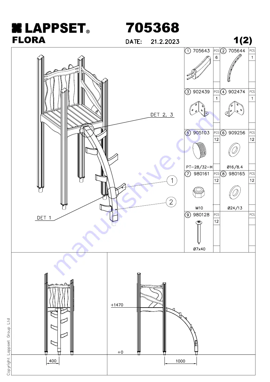 LAPPSET Q10836 Installation Instructions Manual Download Page 101