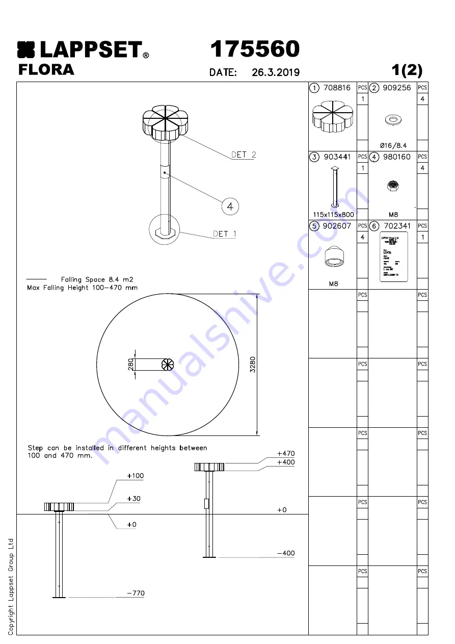 LAPPSET Q11732 Installation Instructions Manual Download Page 1