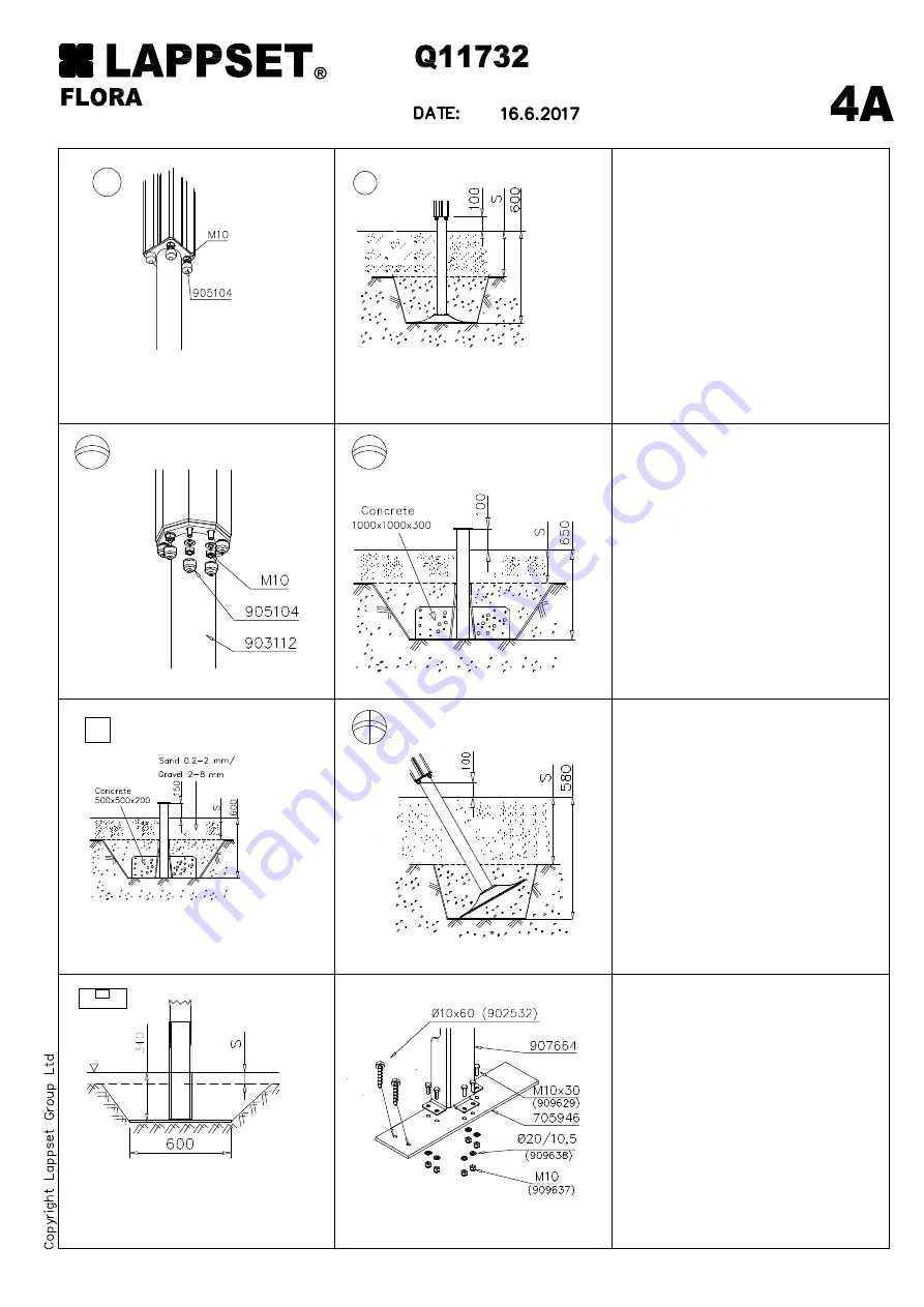 LAPPSET Q11732 Installation Instructions Manual Download Page 13