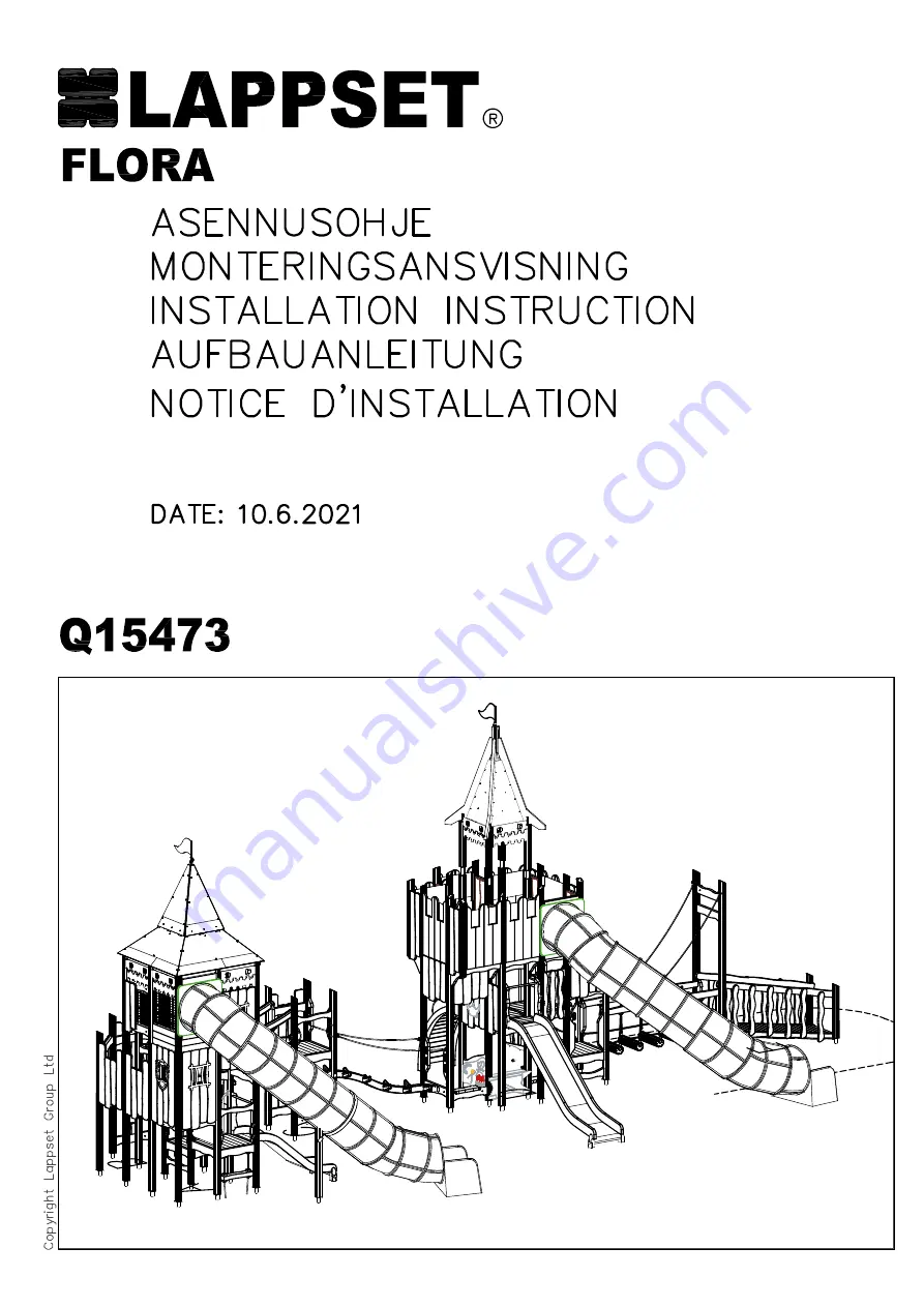 LAPPSET Q15473 Installation Instructions Manual Download Page 1