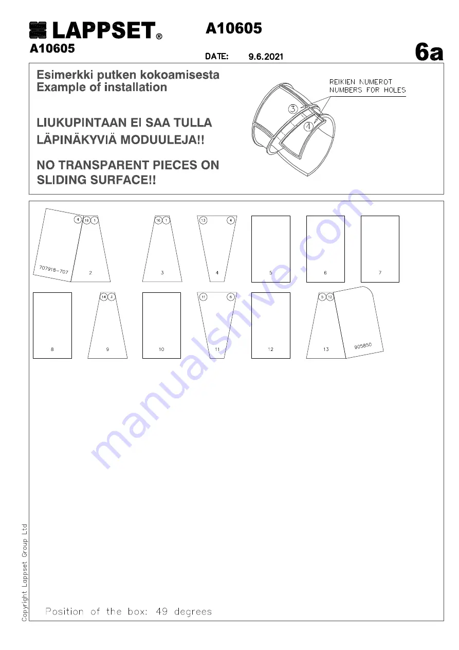 LAPPSET Q15473 Installation Instructions Manual Download Page 65