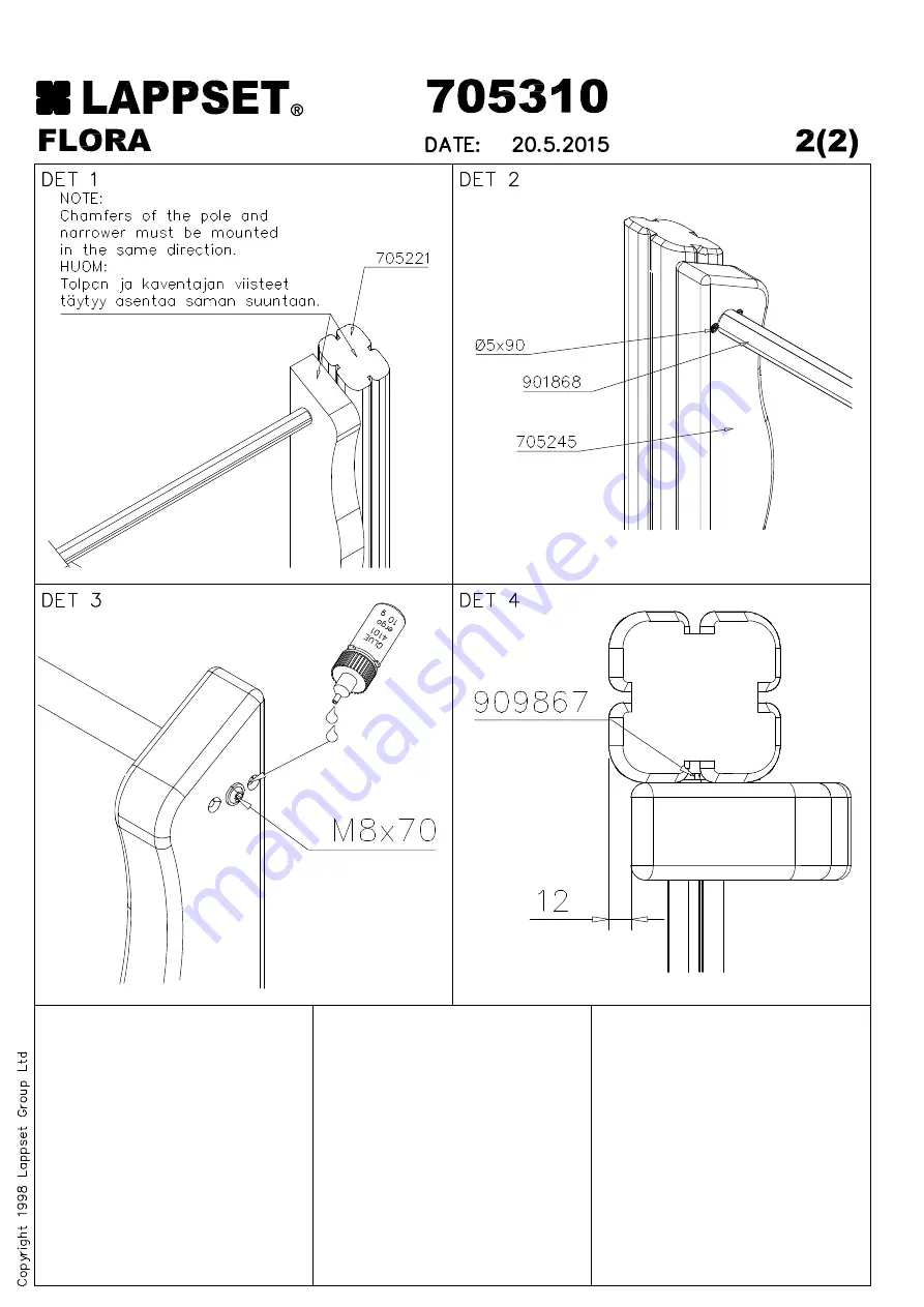 LAPPSET Q15473 Installation Instructions Manual Download Page 86