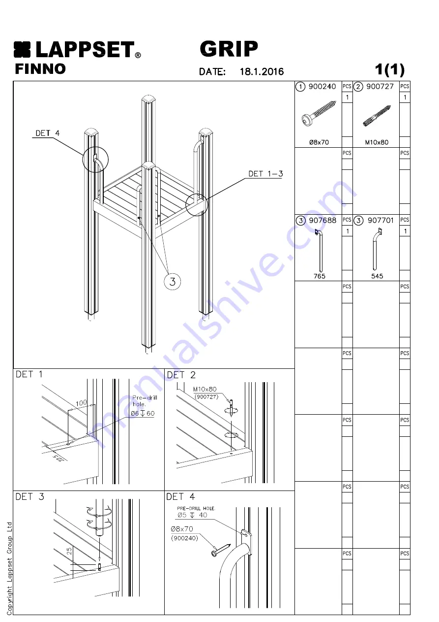 LAPPSET Q15473 Installation Instructions Manual Download Page 107