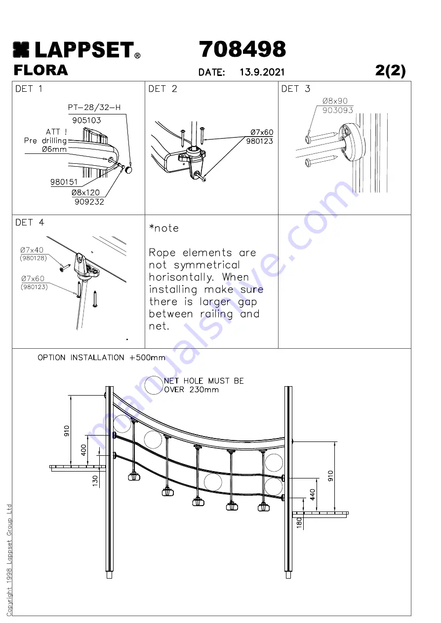 LAPPSET Q15473 Installation Instructions Manual Download Page 111