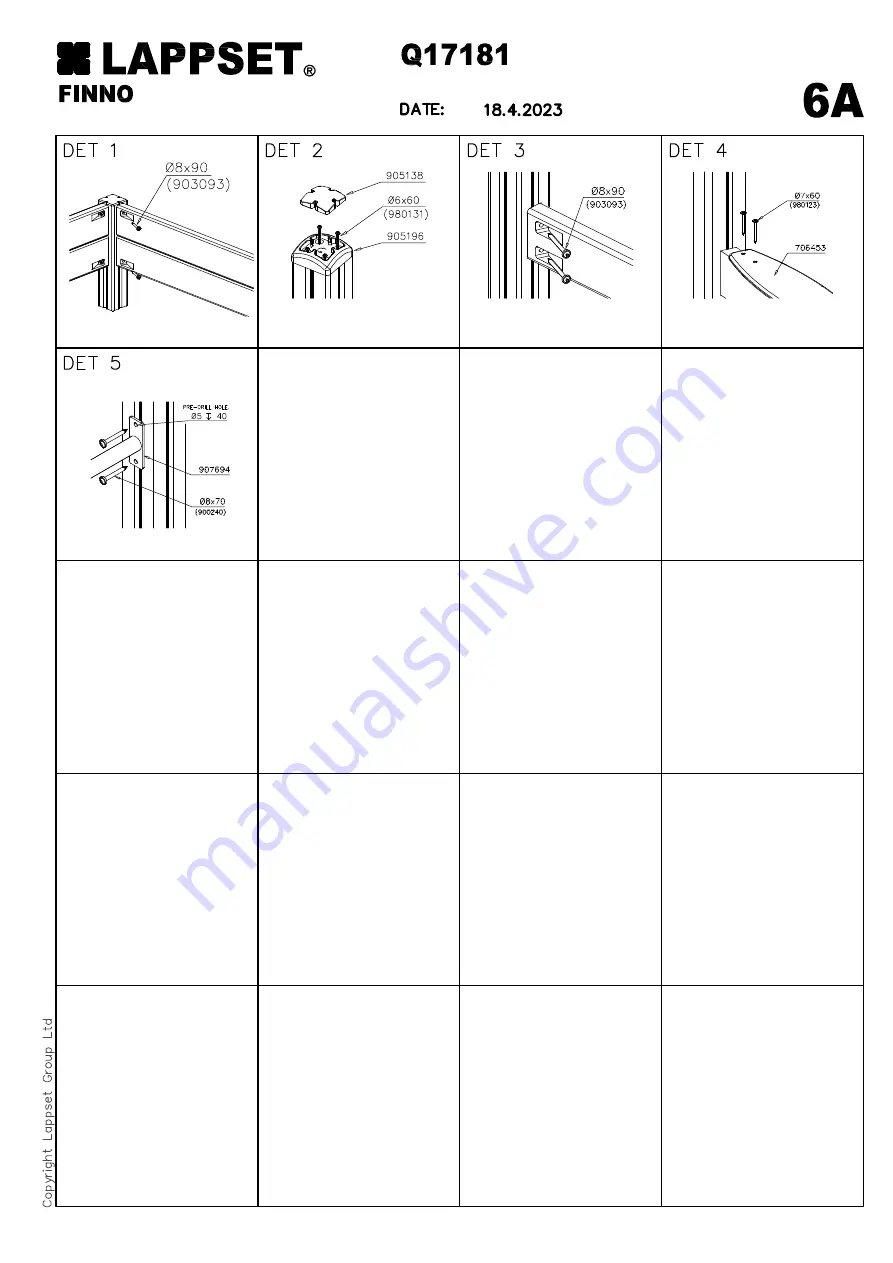 LAPPSET Q17181 Installation Instructions Manual Download Page 8