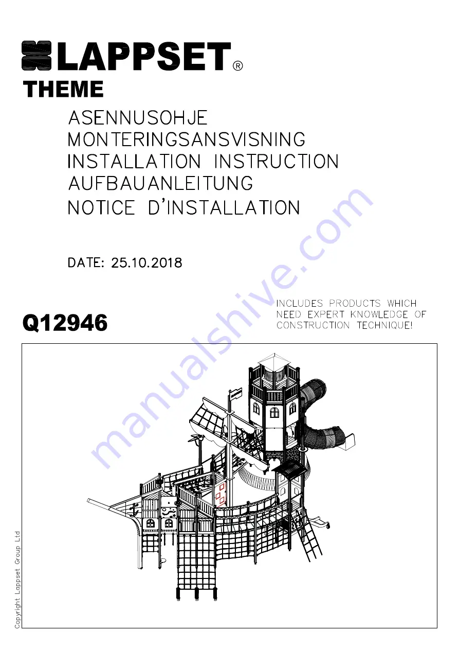 LAPPSET Theme Installation Instructions Manual Download Page 1