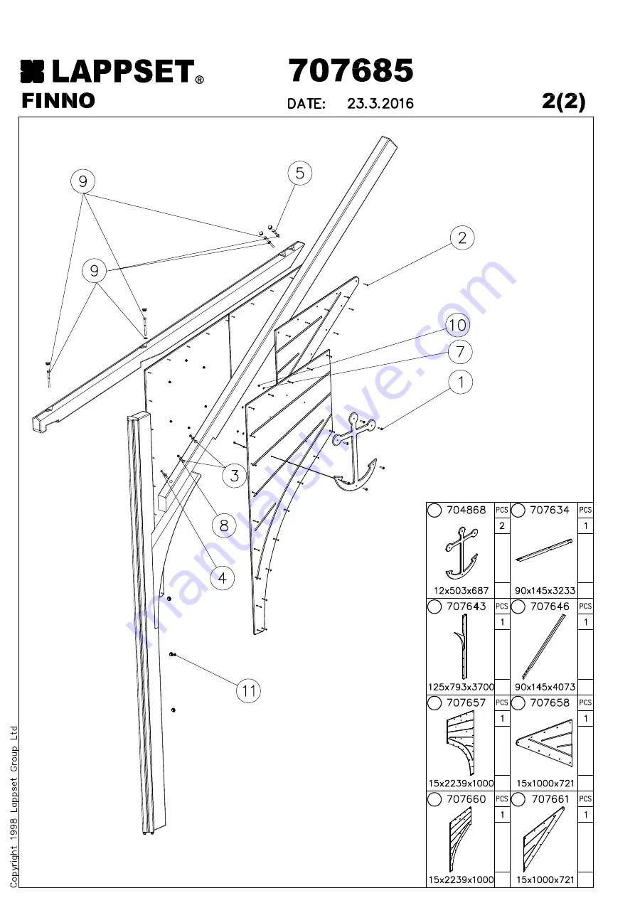 LAPPSET Theme Installation Instructions Manual Download Page 122